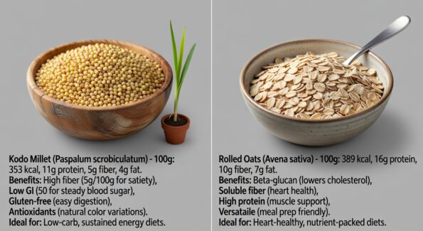 Kodo Millet vs Rolled Oats: A Healthy Comparison