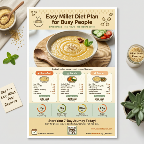 Quick Millet Diet Plan for Busy People (Easy Meals)