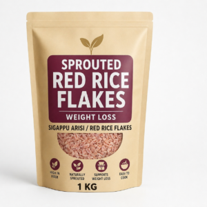 Weight Loss Sprouted Rice Flakes - Sigappu Arisi / Red Rice Flakes 1Kg