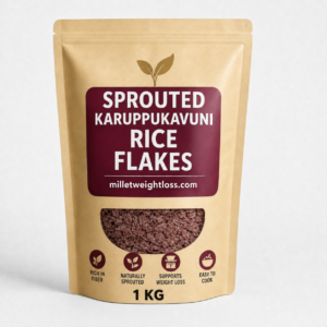 Weight Loss Sprouted Rice Flakes - Karuppu Kavuni / Black Rice / Emperor's Rice 1Kg