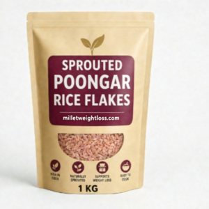 Weight Loss Sprouted Rice Flakes - Poongar / Women's Rice / Traditional Red Rice Flakes 1Kg
