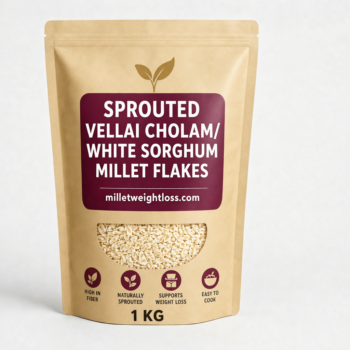 Sprouted Vellai Cholam/White Sorghum Millet Flakes