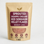 Sprouted Sigappu Cholam/Red Sorghum Millet Flakes