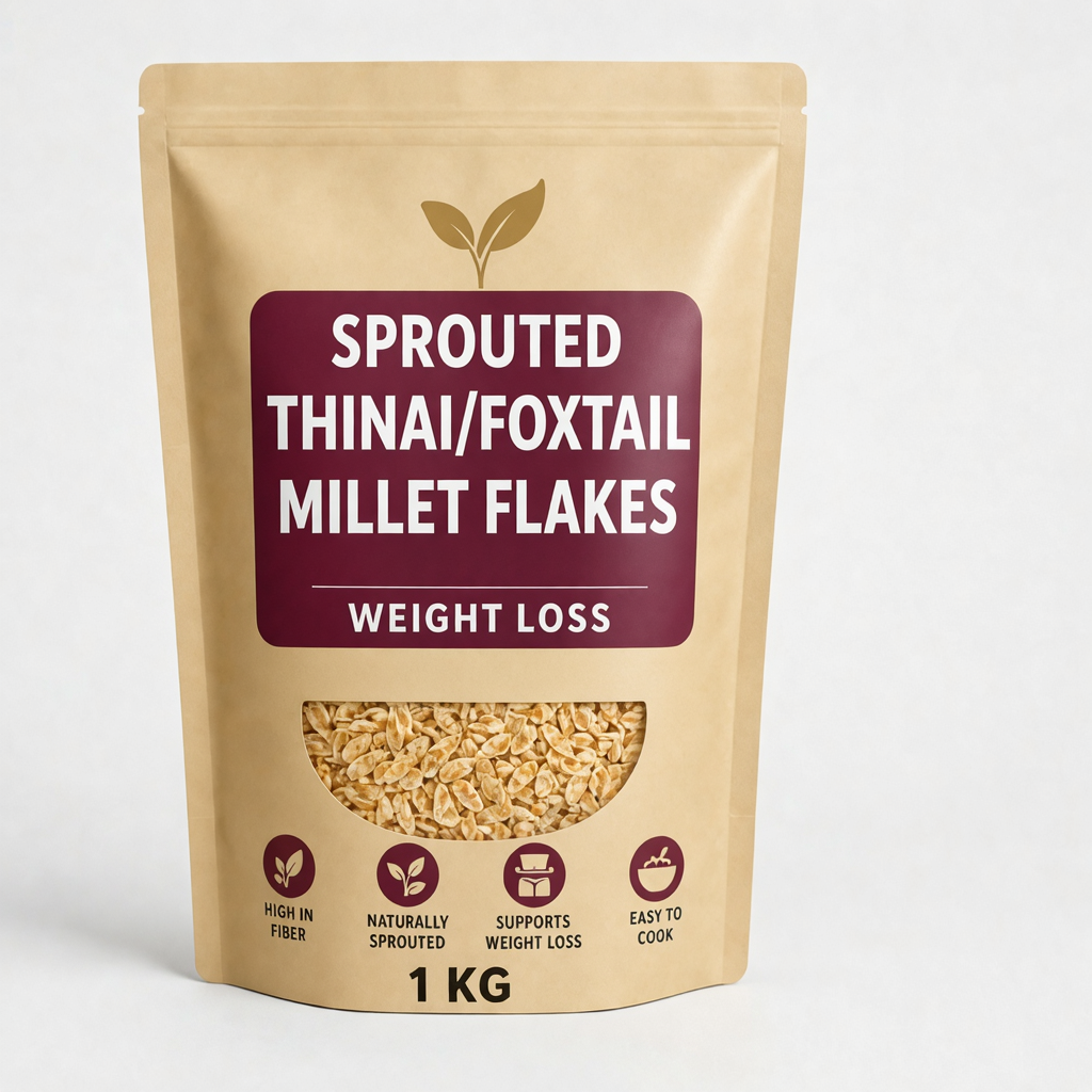 Sprouted Thinai/Foxtail Millet Flakes Sprouted Thinai/Foxtail Millet Flakes